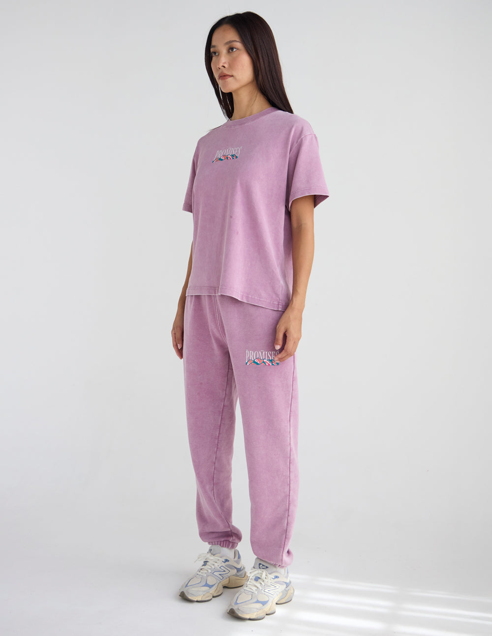 God's Promises Unisex Mauve Dusty-Rose Knit Streetwear Sweatpants
