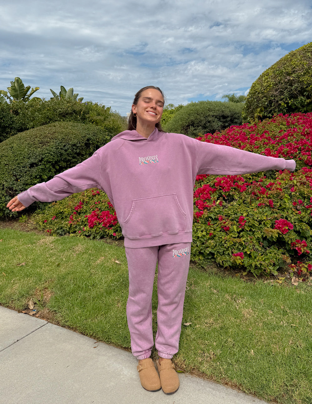 God's Promises Unisex Mauve Dusty-Rose Knit Streetwear Sweatpants