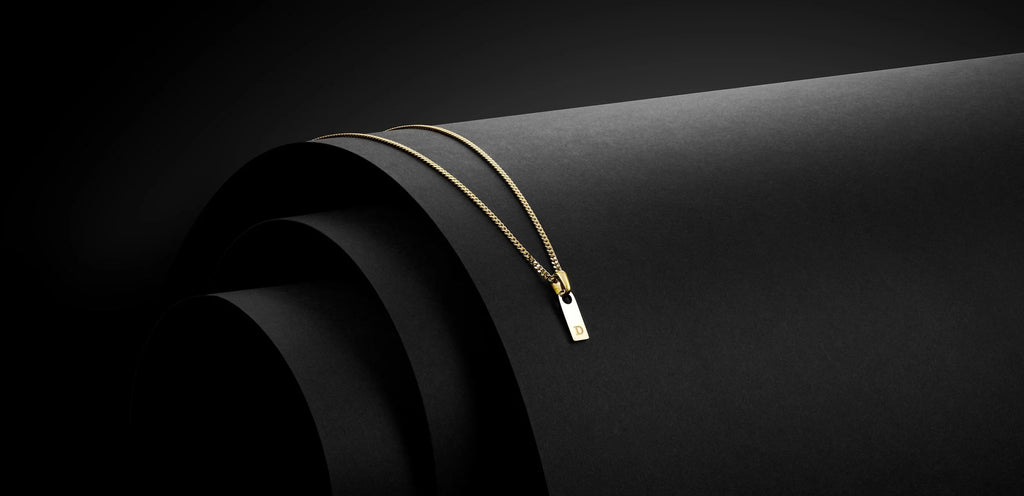 Initial Tag Pendant - 14K Gold