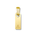 Initial Tag Pendant - 14K Gold