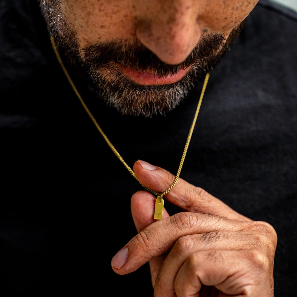 Initial Tag Pendant - 14K Gold