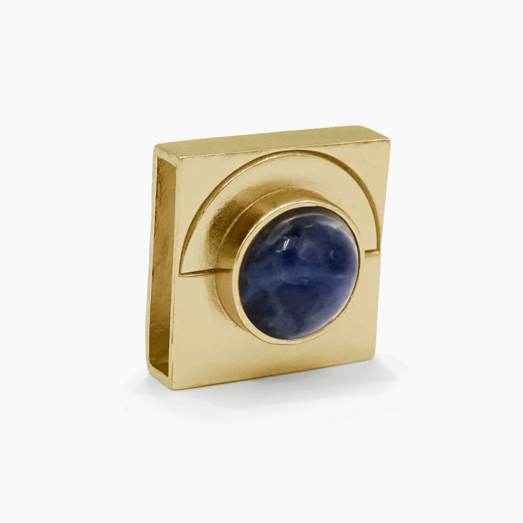 Sodalite Moon Crystal Charm – Gold or Silver | DIPHDA