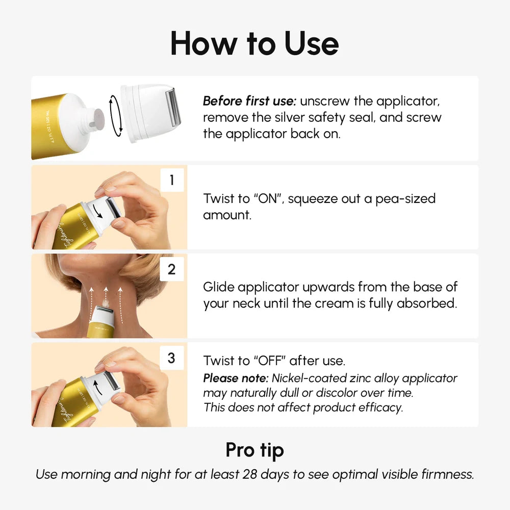 Collagen Neck Firming Cream with Built-in Roller Applicator - Image 9