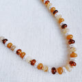 Golden Earth Gem Beaded Necklace – Warm-Toned Beads with Natural Elegance