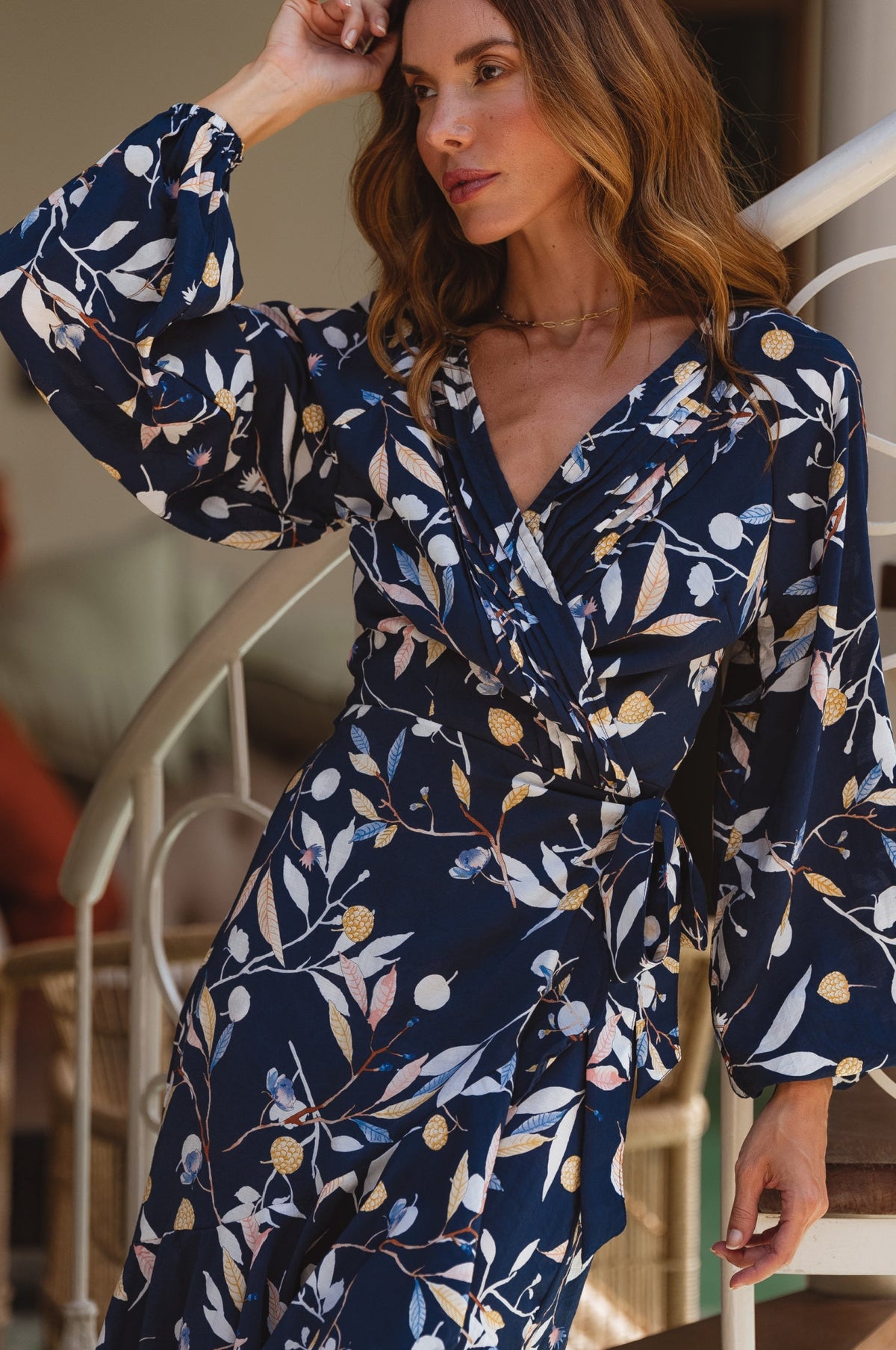 Golden Hour Wrap High Low Dress (Sale)