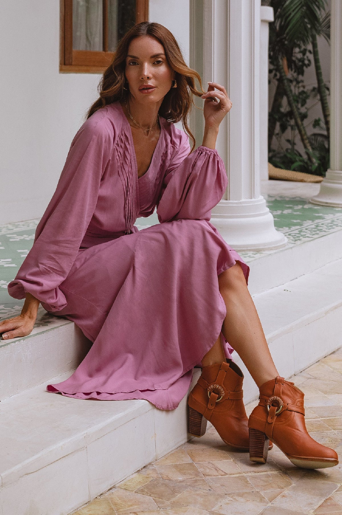 Golden Hour Wrap High Low Dress (Sale)
