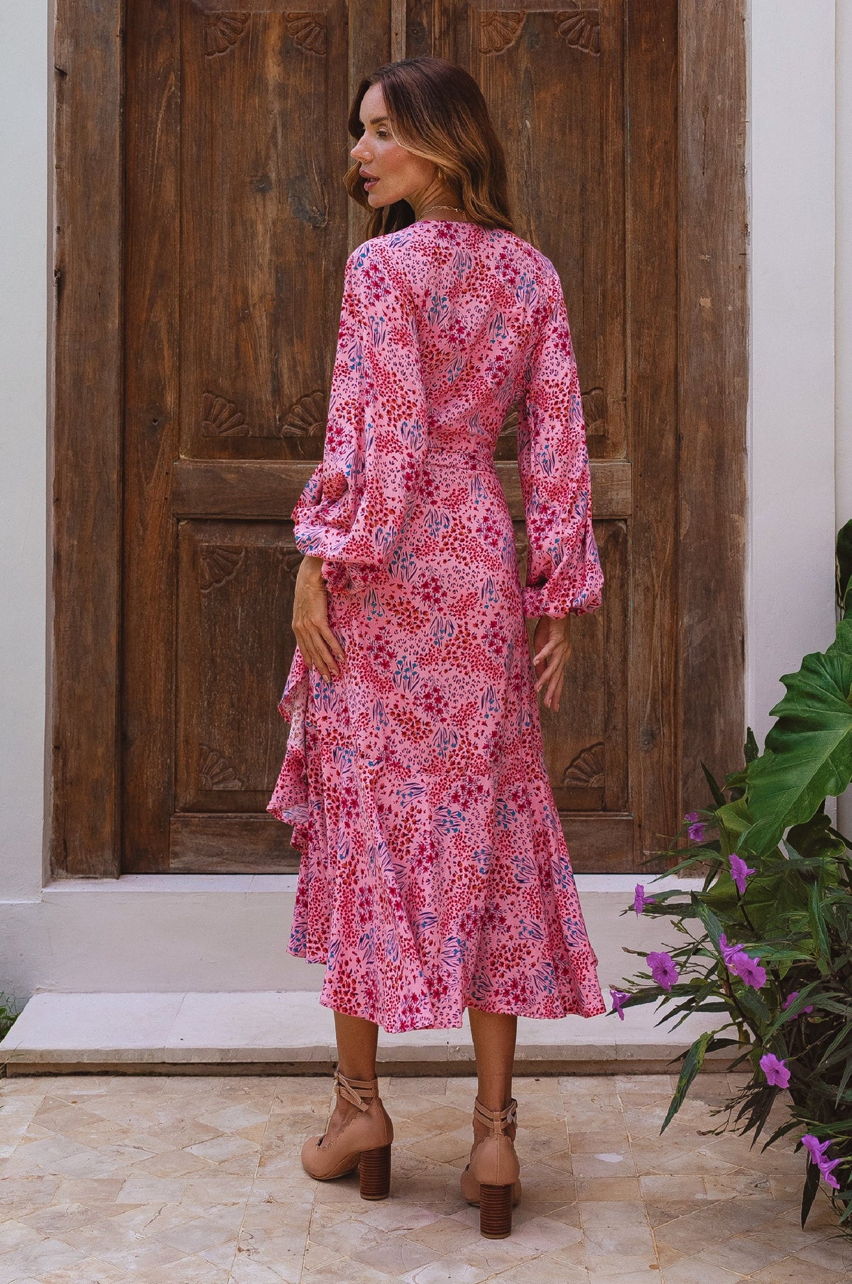 Golden Hour Wrap High Low Dress (Sale)