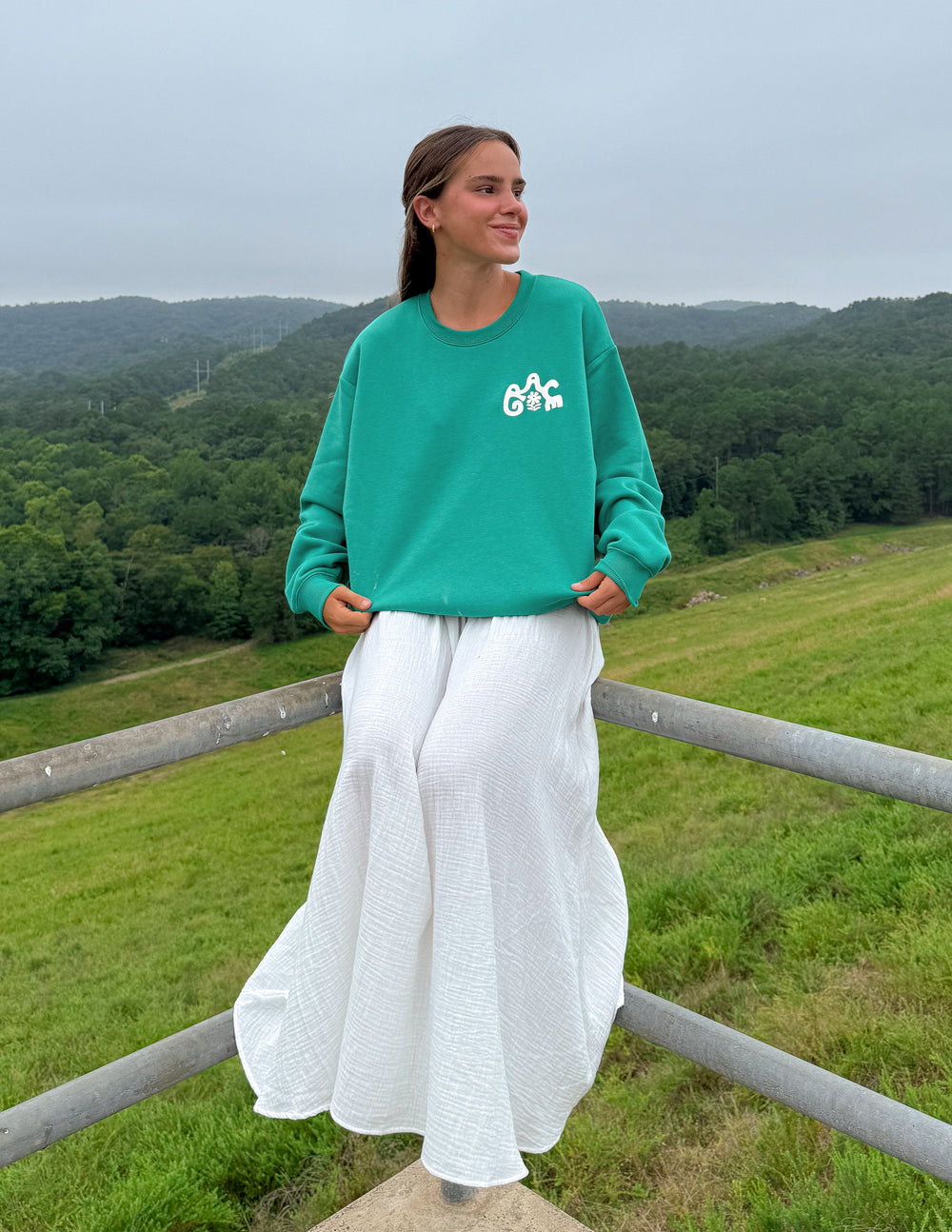 Grace Unisex Crewneck Pullover in Greenlake Cotton Blend