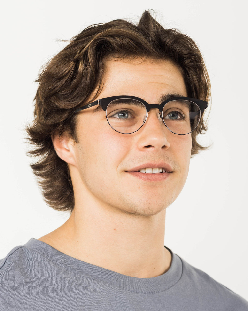 Grayton Round Wood and Metal Eyeglasses for Men and Women