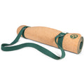 Green natural cotton yoga mat sling and stretching strap