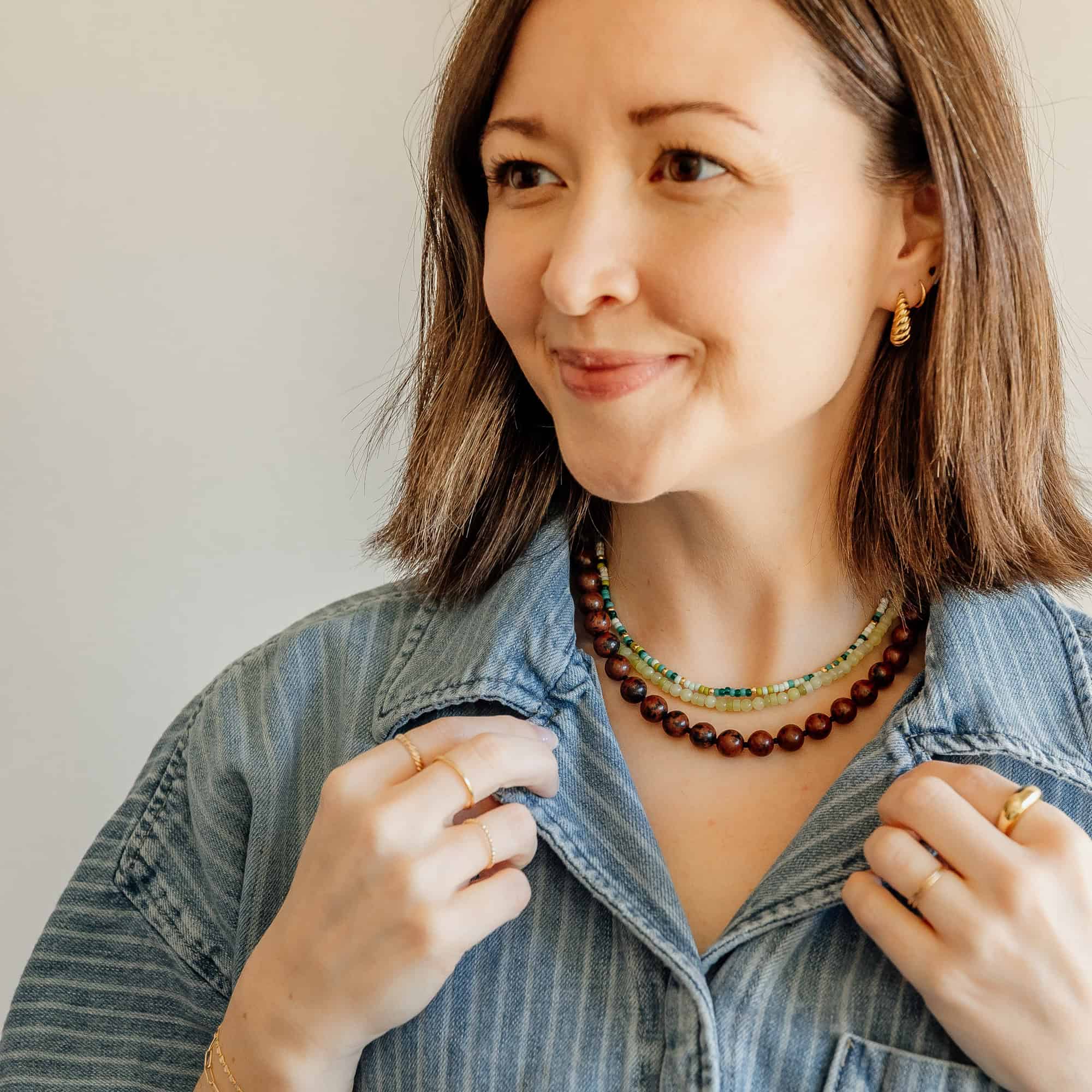 Umber Chunky Beaded Necklace