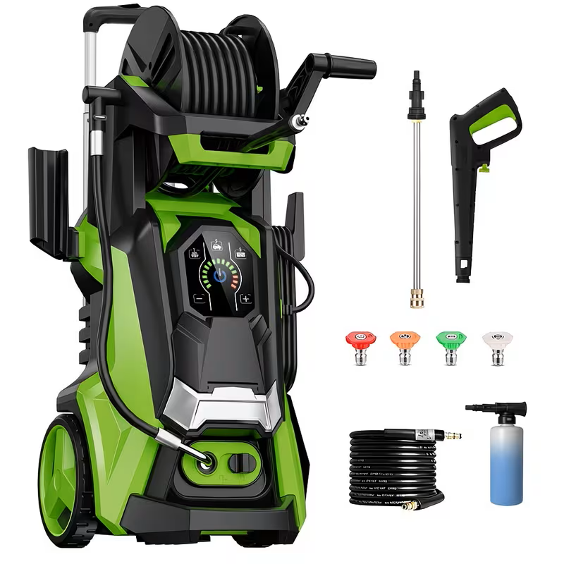 4500 PSI Electric Pressure Washer with Foam Cannon and Hose Reel