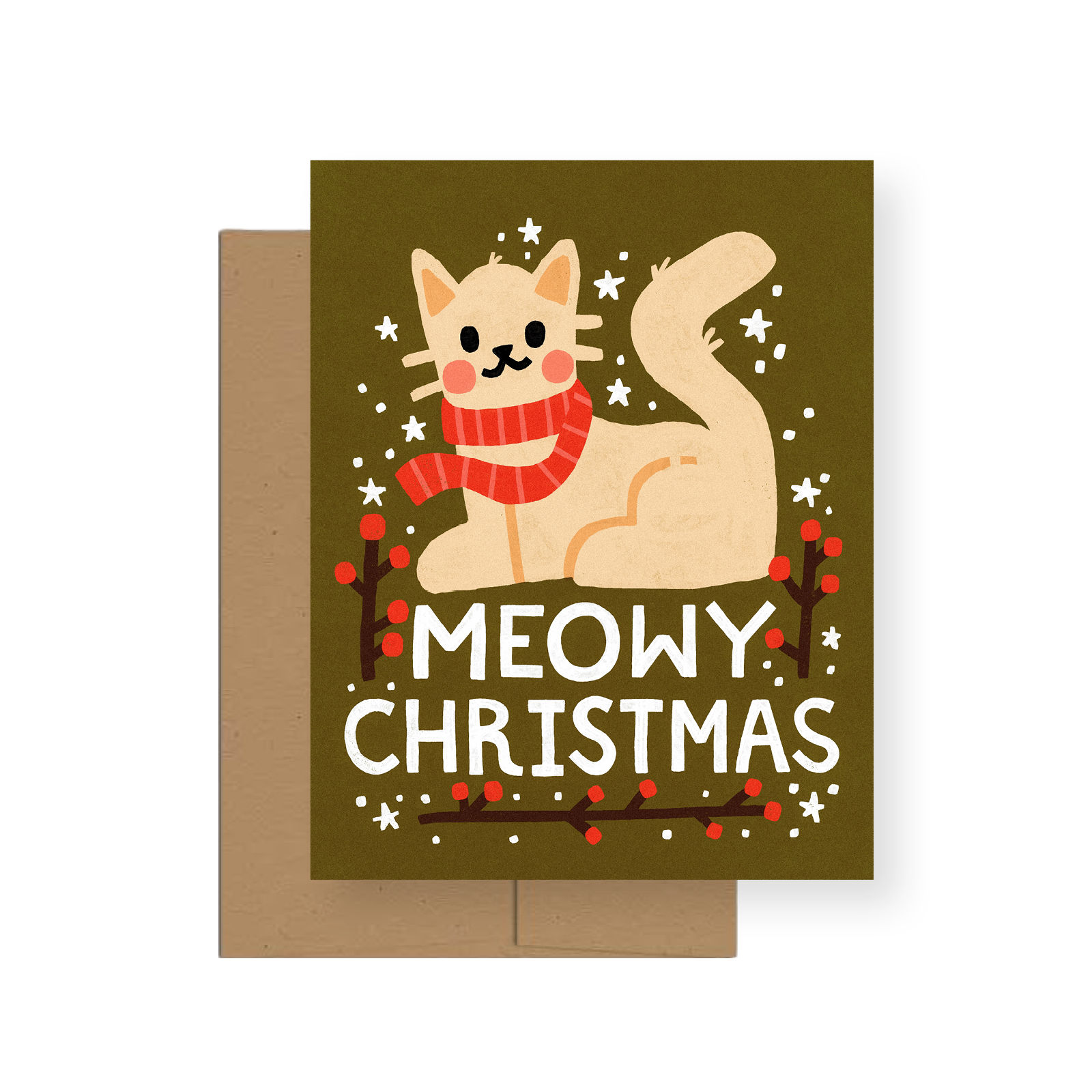 Meowy Christmas — A2 Greeting Card