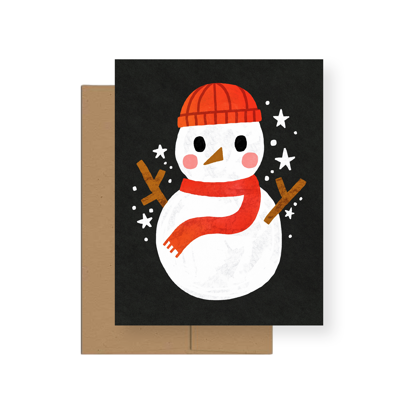Snowman — A2 Greeting Card