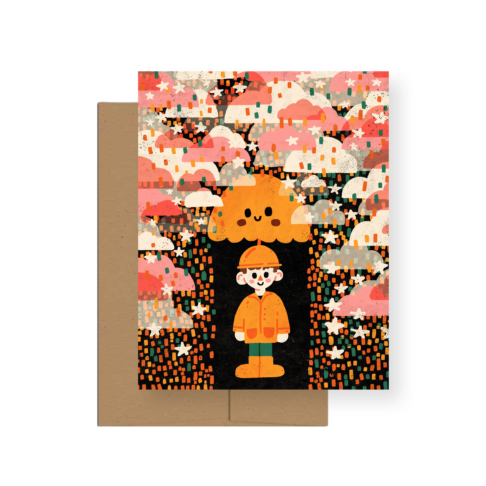 Downpour — A2 Greeting Card