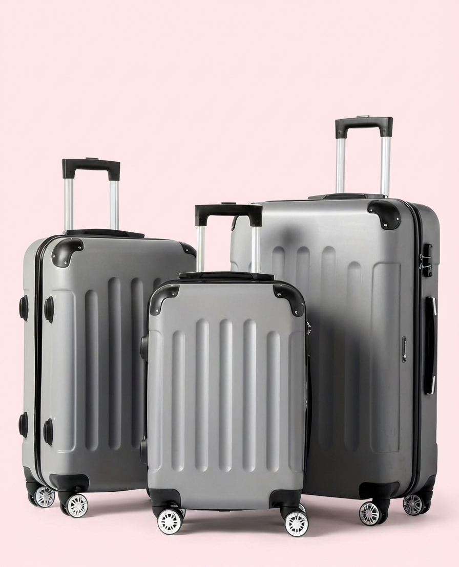 3-Piece Hard Shell Spinner Luggage Set with TSA Lock - 20/24/28 In