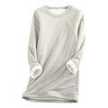 SEAOPEN Fleece Sweatshirts for Women Winter Warm Sherpa Lined Shirts Fuzzy Pullover Top Soft Crewneck Thermal Underwear