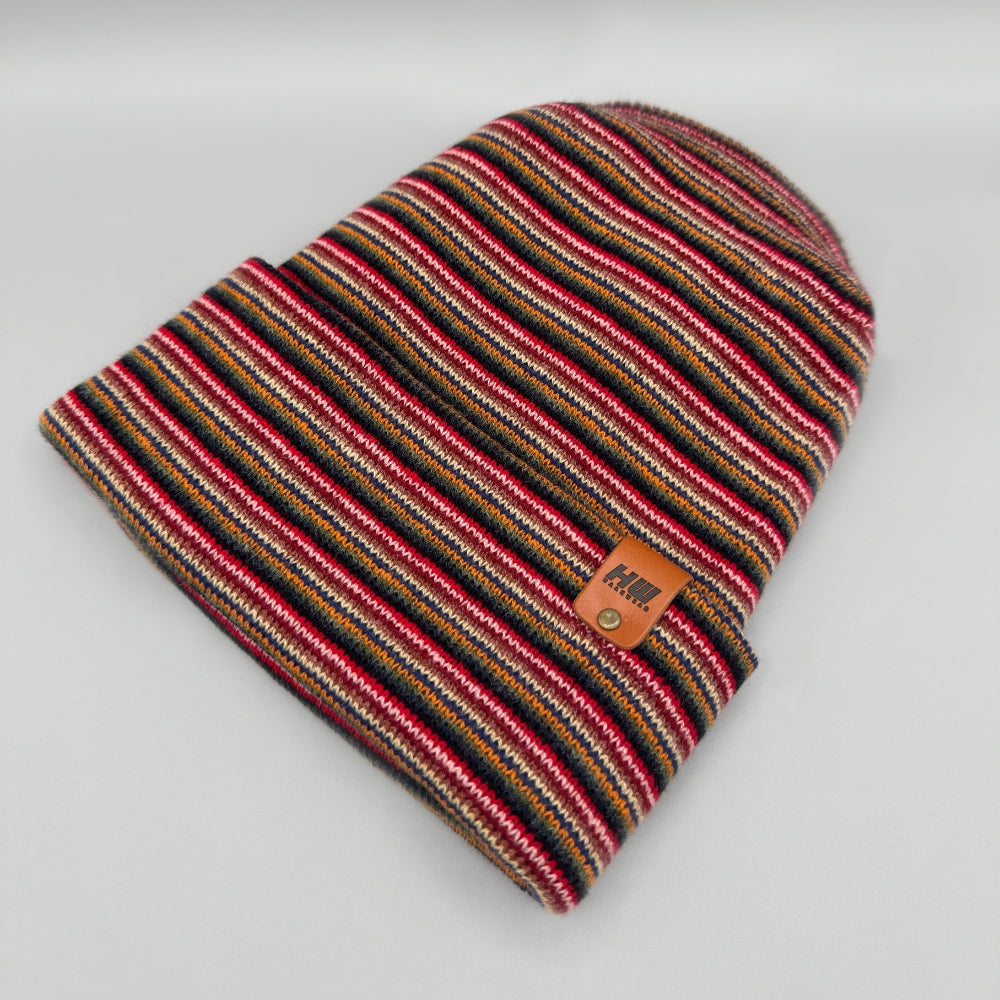 Haakwear H Stitch Beanie, Multi Color Knit Winter Hat, Made in USA