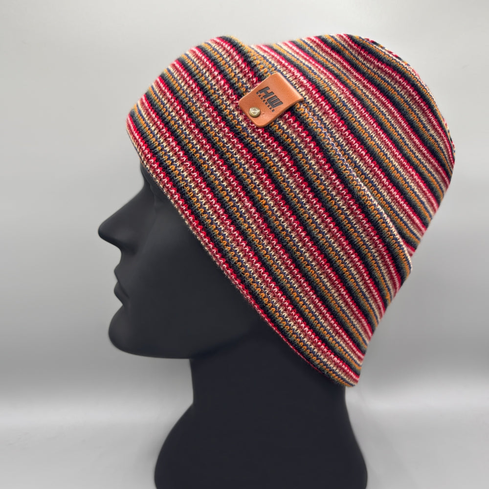 Haakwear H Stitch Beanie, Multi Color Knit Winter Hat, Made in USA
