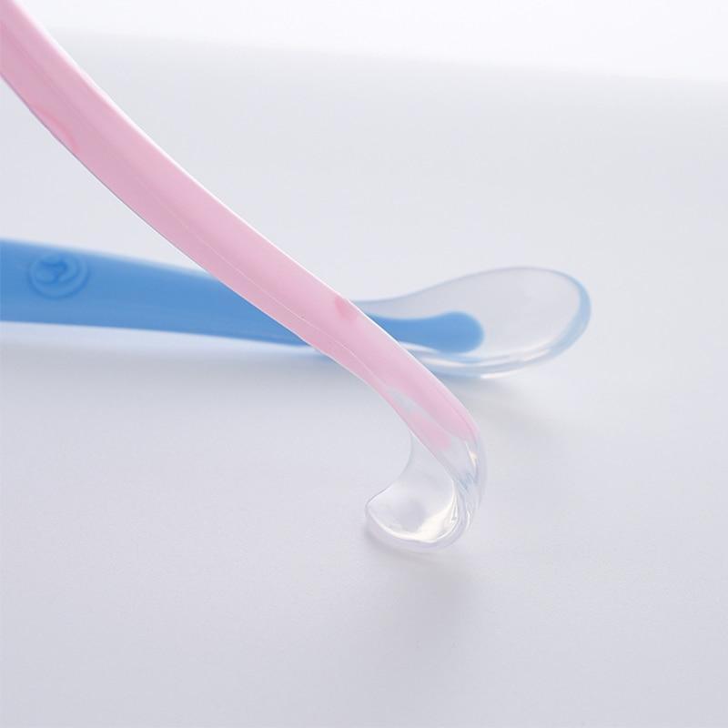 Bendable Silicone Baby Training Spoon for Self-Feeding, Minimalist