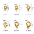 10pcs/lot Stainless Steel Lobster Clasp Hooks Bracelet Necklace Chain Connectors For DIY Jewelry Making Supplies Accessories