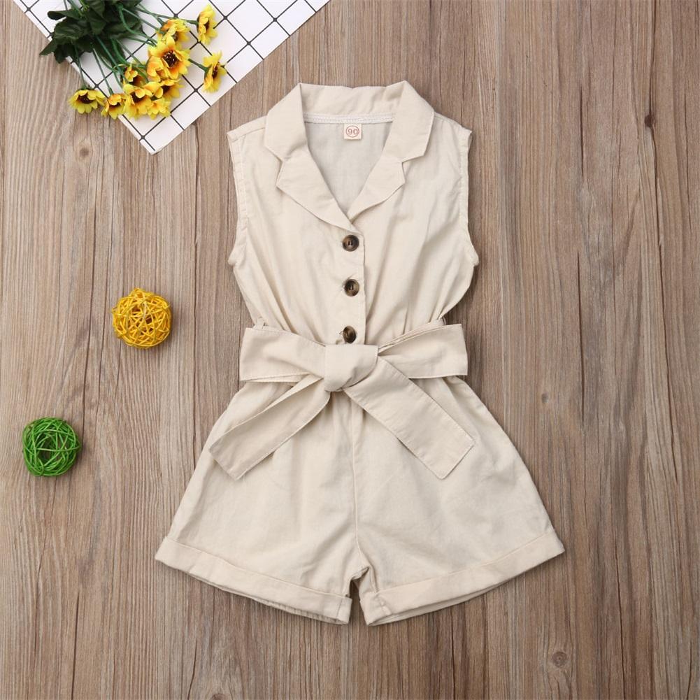 Elegant Sleeveless Summer Jumpsuit Romper for Girls, 1-6 Years
