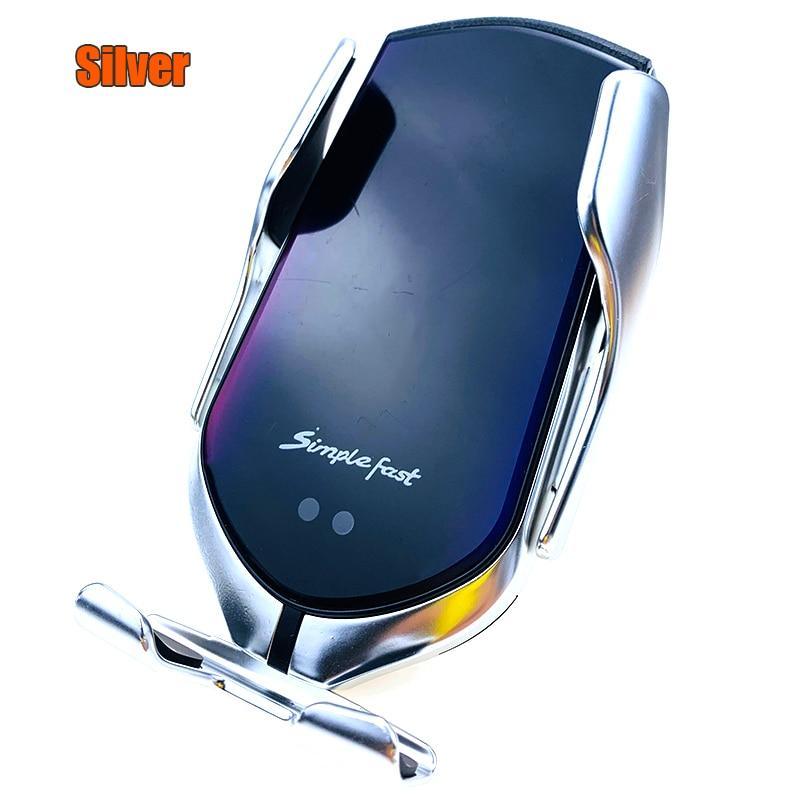 Luxury Automatic Infrared Wireless Car Charger Phone Mount Sliver/Gold
