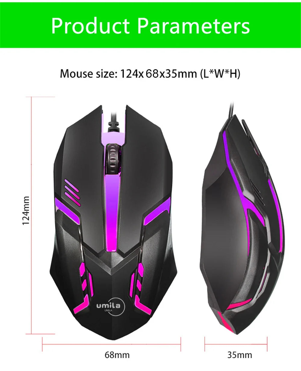 Wired RGB Gaming Mouse High Precision Optical Sensor USB Mouse - Image 3