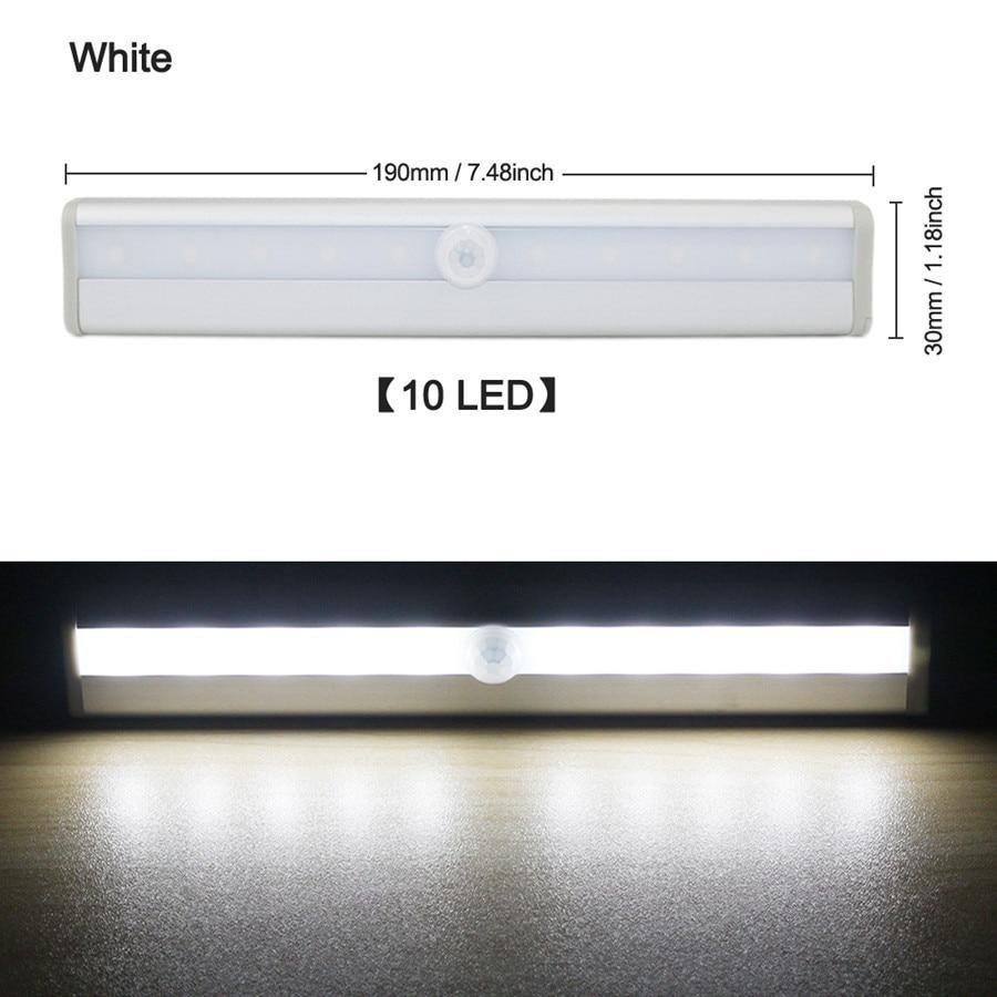 6/10 LED Motion Sensor Light for Cabinets, Wardrobes & Stairs