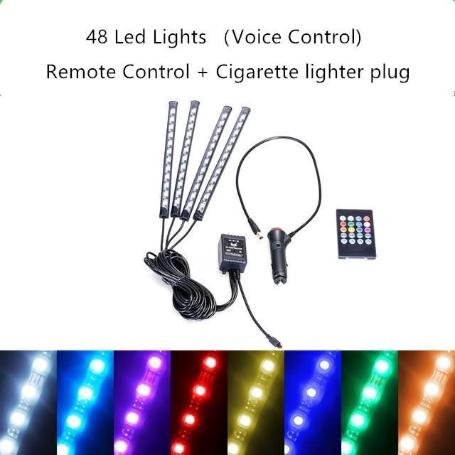 RGB LED Car Strip Lights with App Control & Music Sync Waterproof