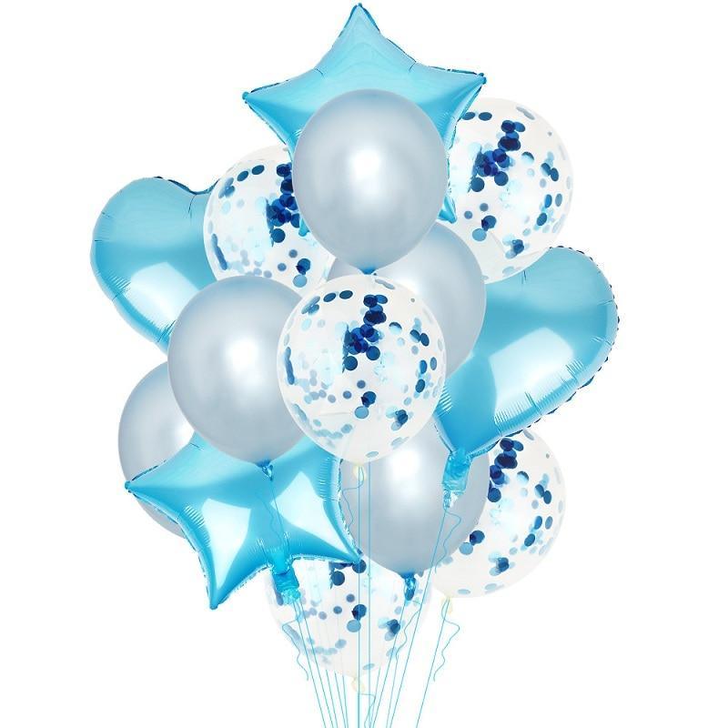 14-Piece Confetti Balloon Set for Kids Birthday Party Decor