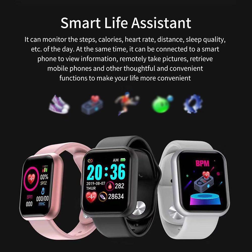 D20 Pro Unisex Smartwatch with Fitness Tracker and Heart Rate