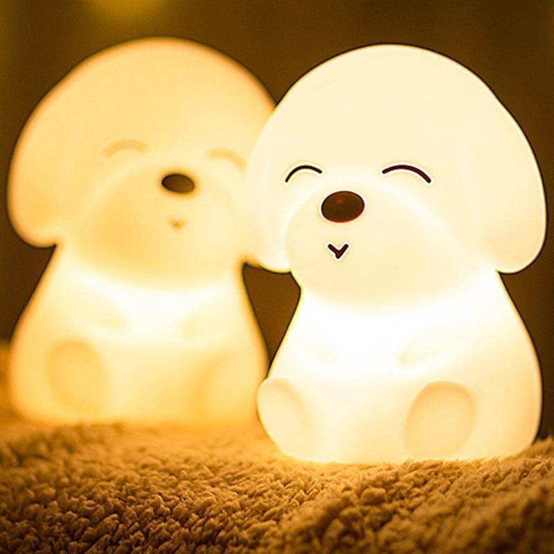 Rechargeable Silicone Puppy LED Night Light with Remote Control