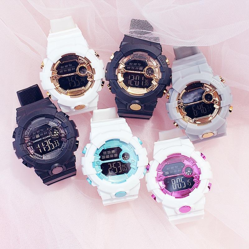 Unisex Digital Sports Watch with LED Colorful Mode and Chrono