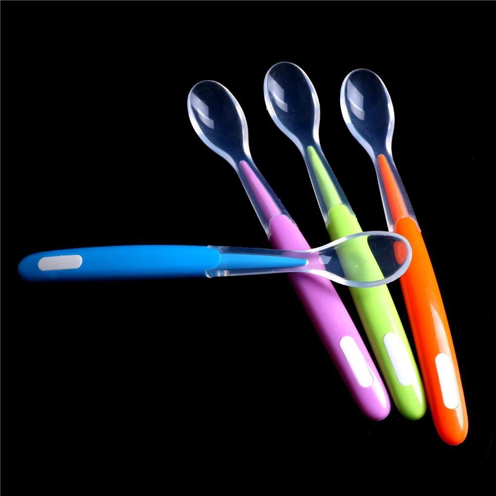 Soft Silicone Baby Training Spoon for Self-Feeding and Weaning
