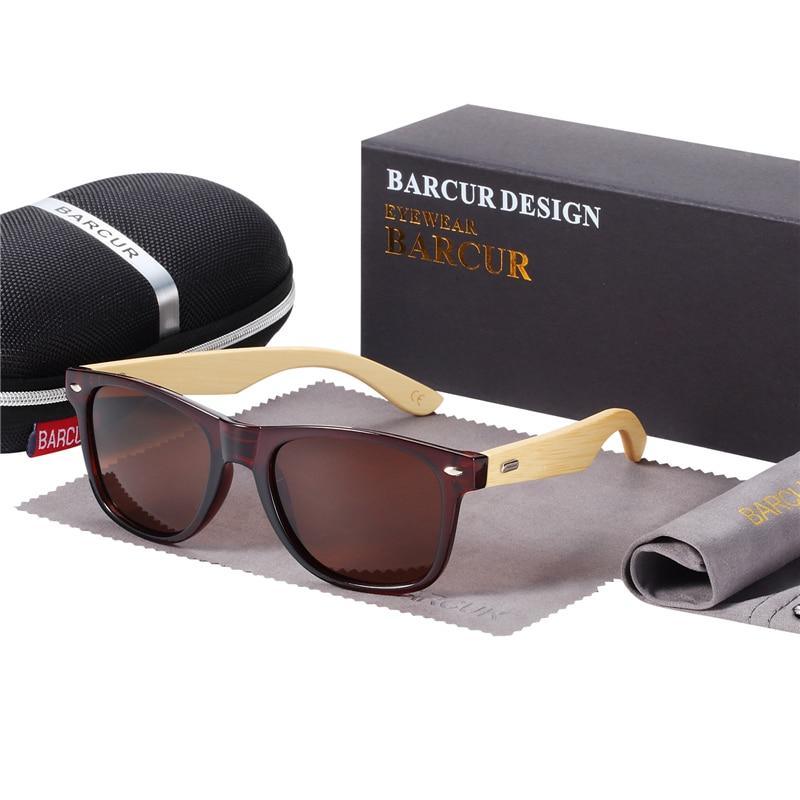 Bamboo Square Polarized Sunglasses - UV400 Eco-Friendly Eyewear