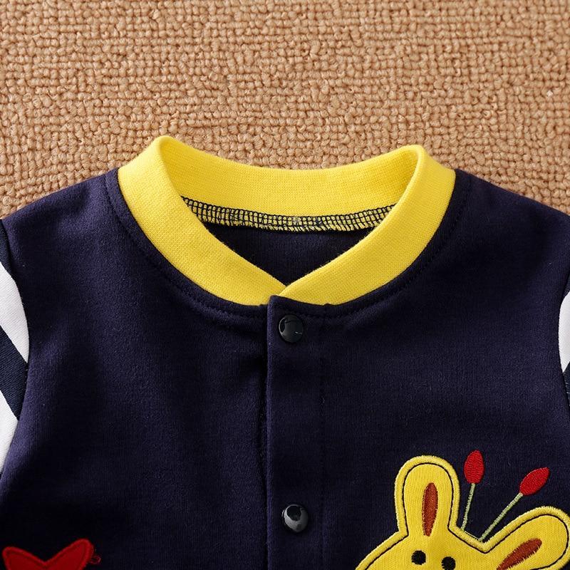 Baby Boy Long Sleeve Striped Romper with Cute Giraffe Design
