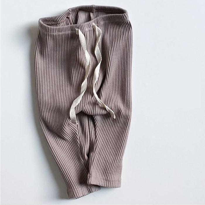 Baby & Toddler Ribbed Leggings - Comfortable Solid Cotton Pants