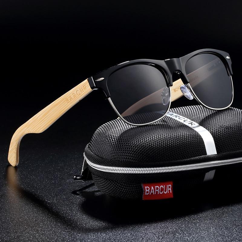 Handmade Bamboo Polarized Sunglasses with UV400 Protection