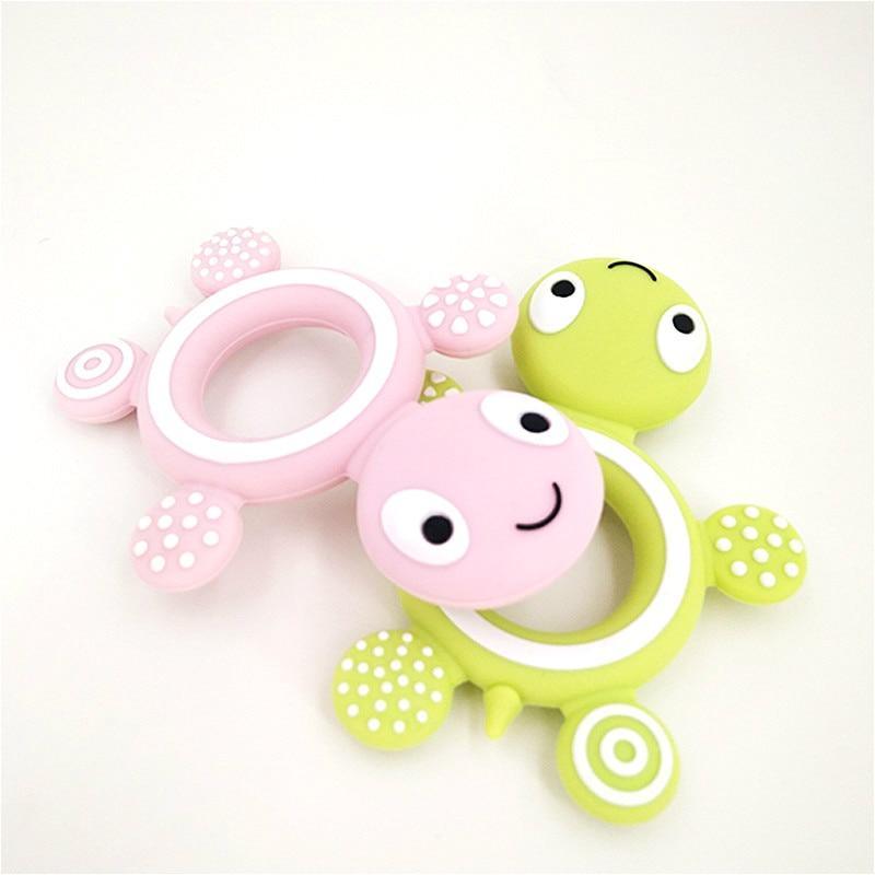 Cute Turtle Baby Silicone Teether - Pastel & Vibrant Chew Toy