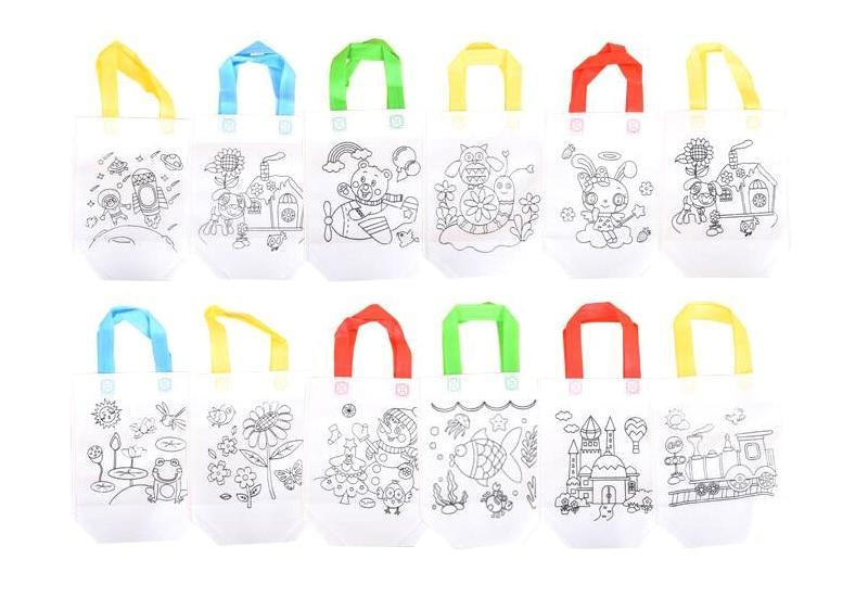 6Pc DIY Graffiti Bag Kit for Kids - Creative Painting Goodie Bags