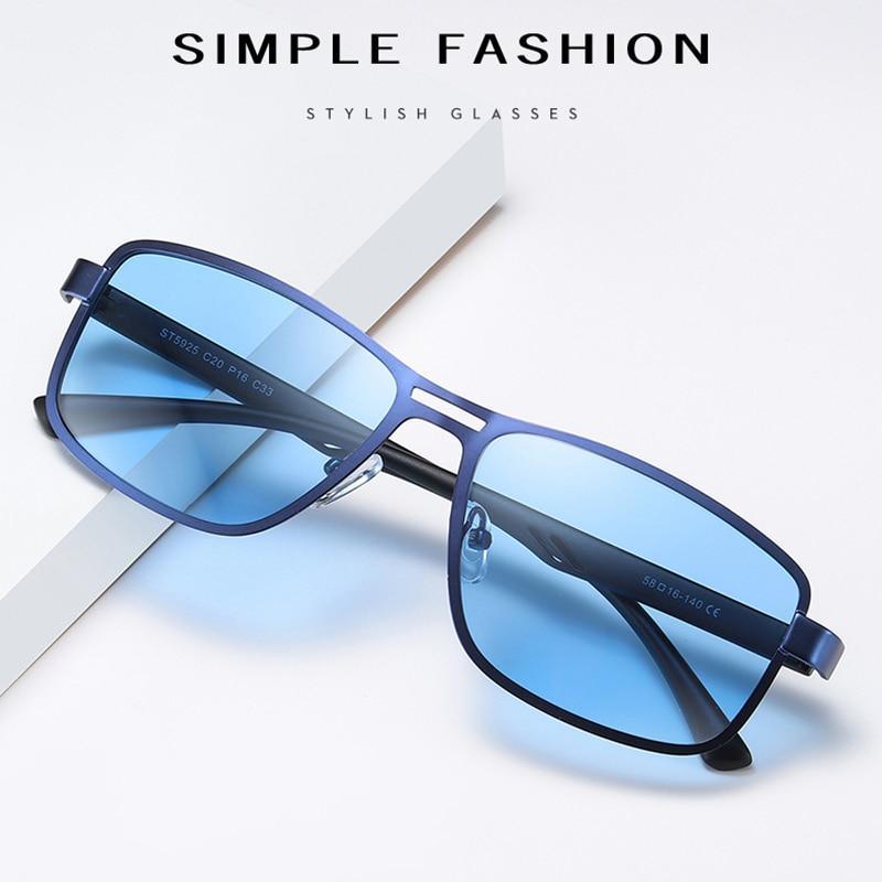 Business Square Polarized Sunglasses Men's Carbon Fiber Look