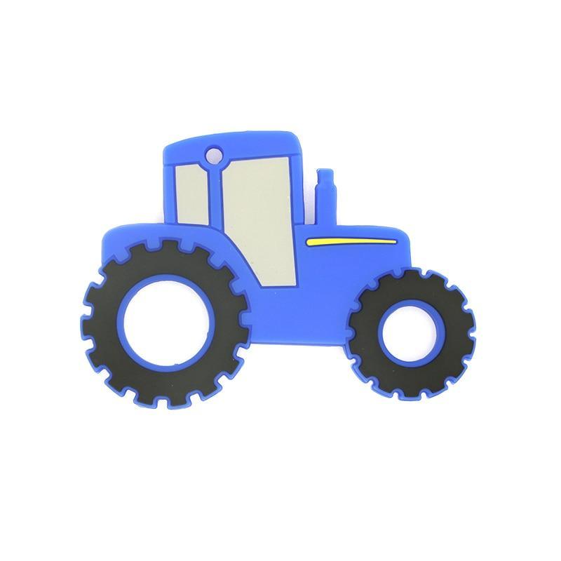 Car & Tractor Shaped Silicone Baby Teether - Pain Relief Toy