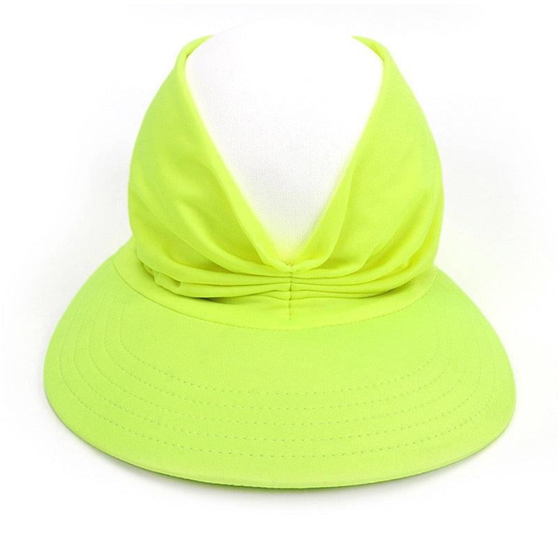 Women's Elegant Sun Visor Hat – Lightweight Packable UV Beach Hat