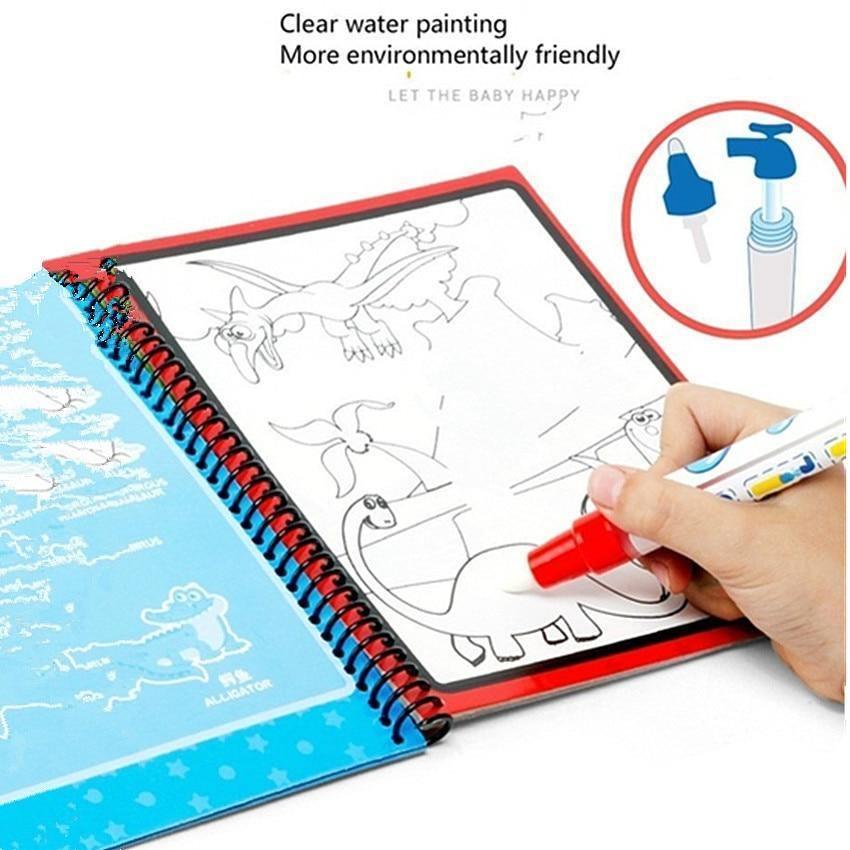 Magical Water Drawing Doodle Book with LED Light-Up Tracing Tablet