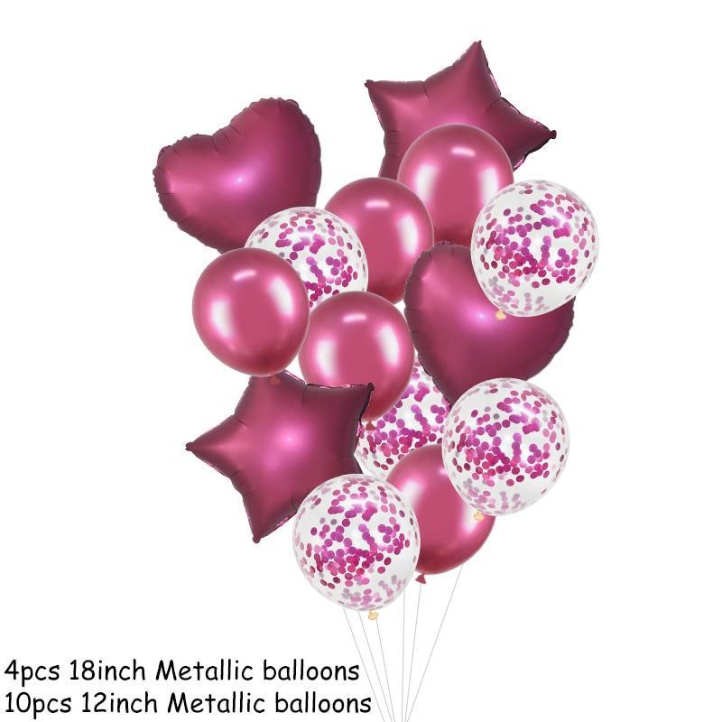 14-Piece Confetti Balloon Set for Kids Birthday Party Decor