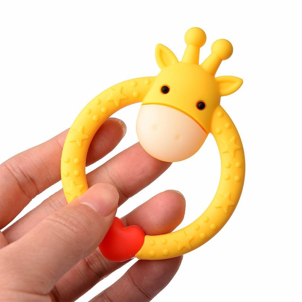 Cute Animal Silicone Teether for Infants - Soft Chewable Toy