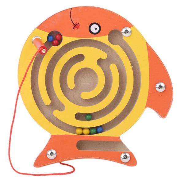 Wooden Magnetic Maze Puzzle Board for Kids Early Learning