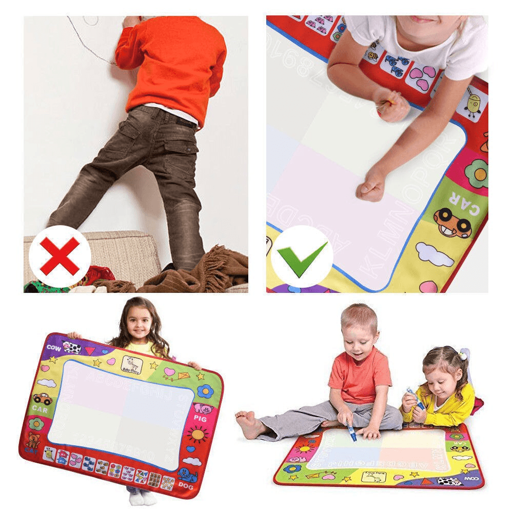 Educational Magic Water Drawing Mat for Toddlers - 45.5 x 29cm