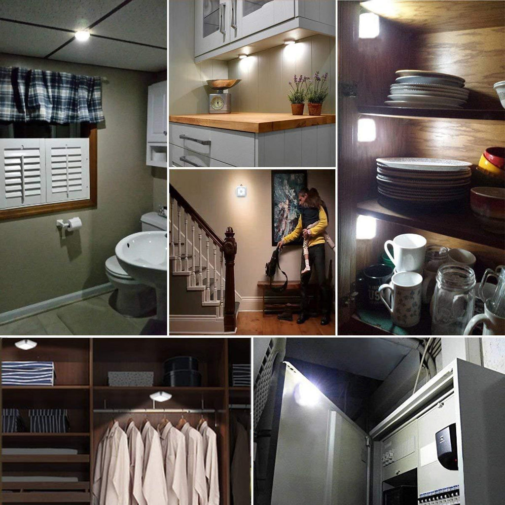Wireless Motion Sensor LED Night Lights – Modern White Pair